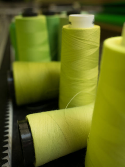 yellow-green threads